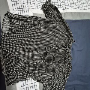 Black and White Polka Dot Blouse